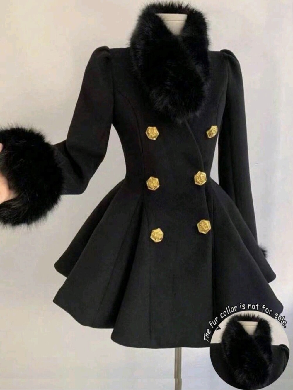 Women's Fashionable And Elegant Double-Breasted Cinched Waist Jacket, Suitable